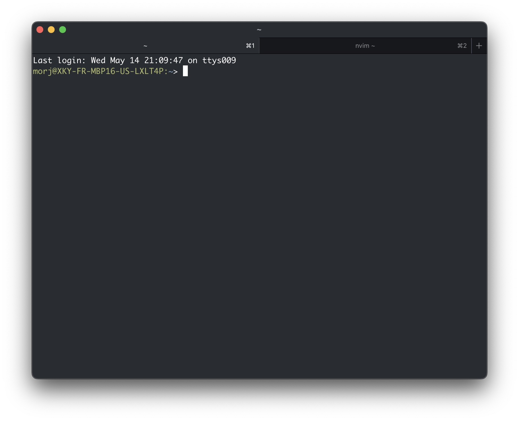 screenshot of ghostty