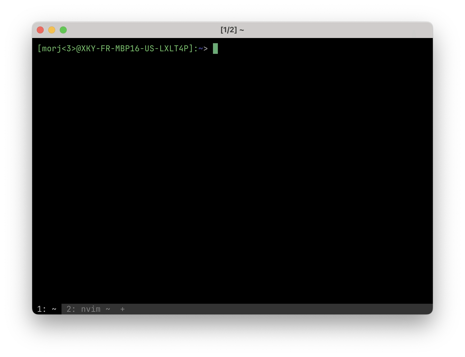 screenshot of wezterm